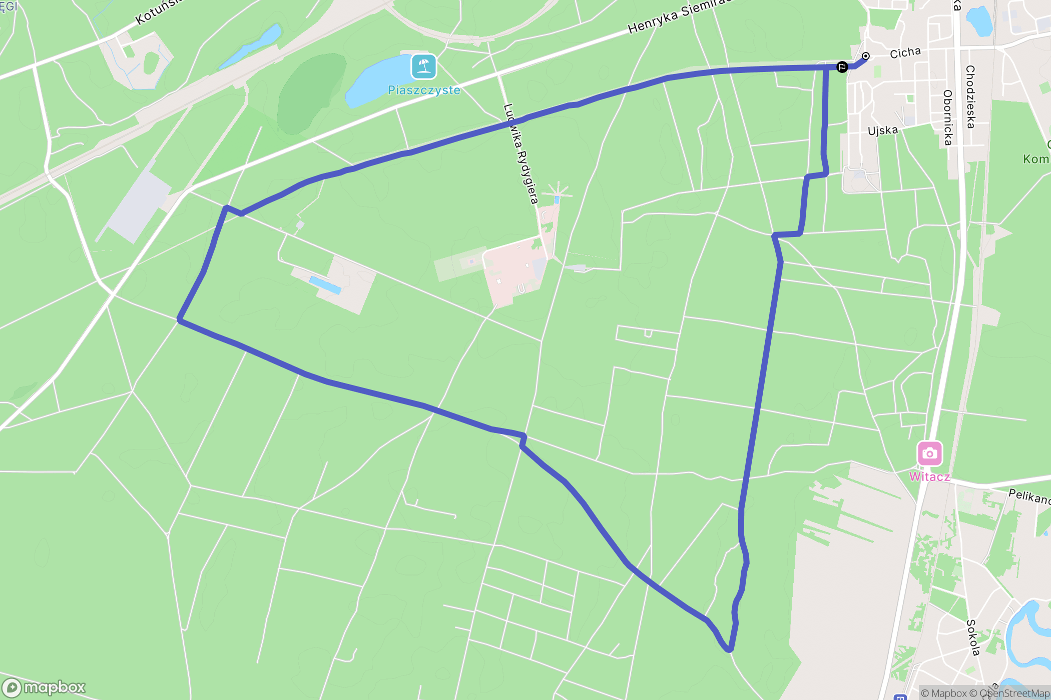 Piła: mapa trasy - Poland