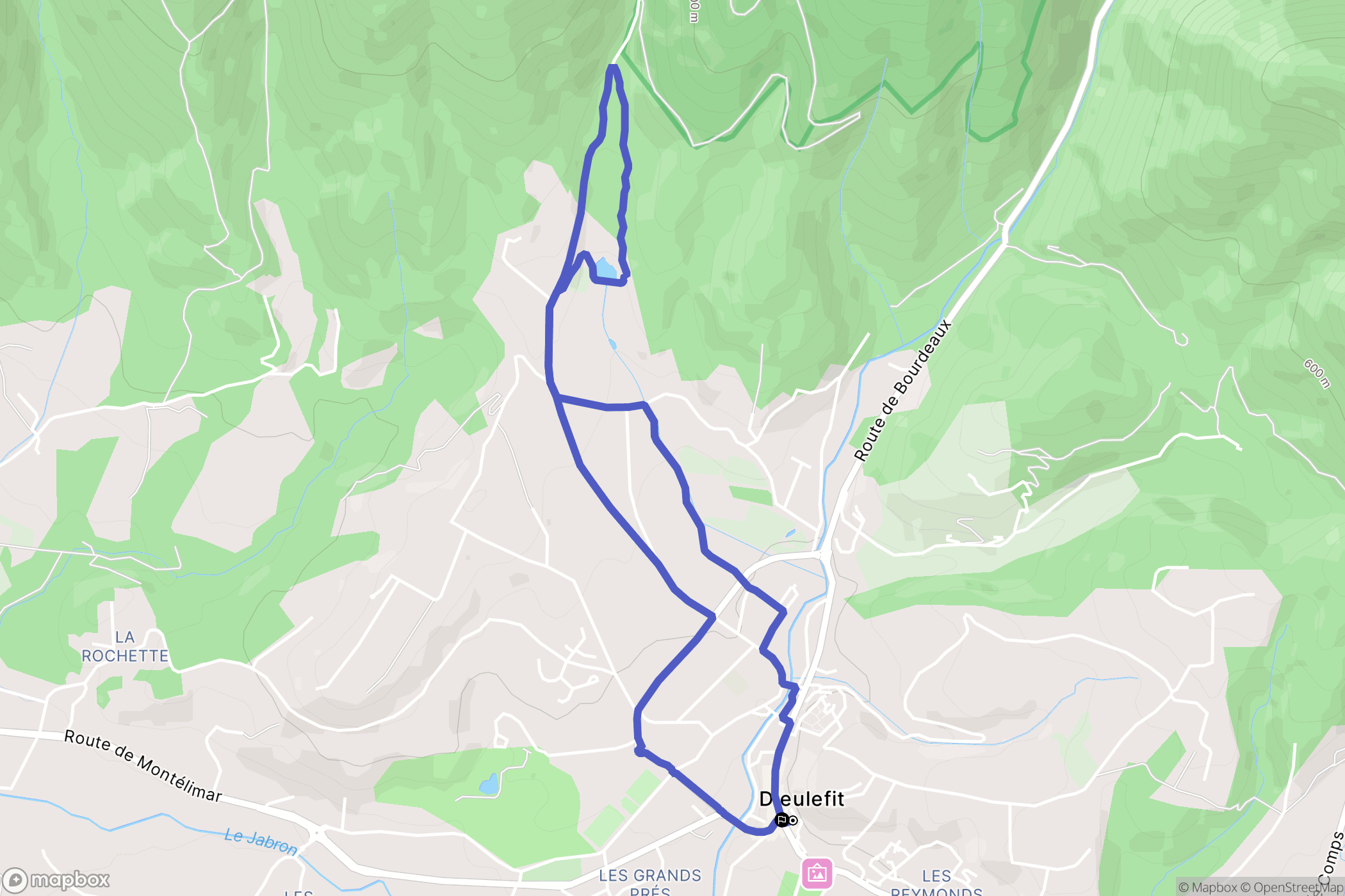 Dieulefit : carte du parcours de randonnée - France
