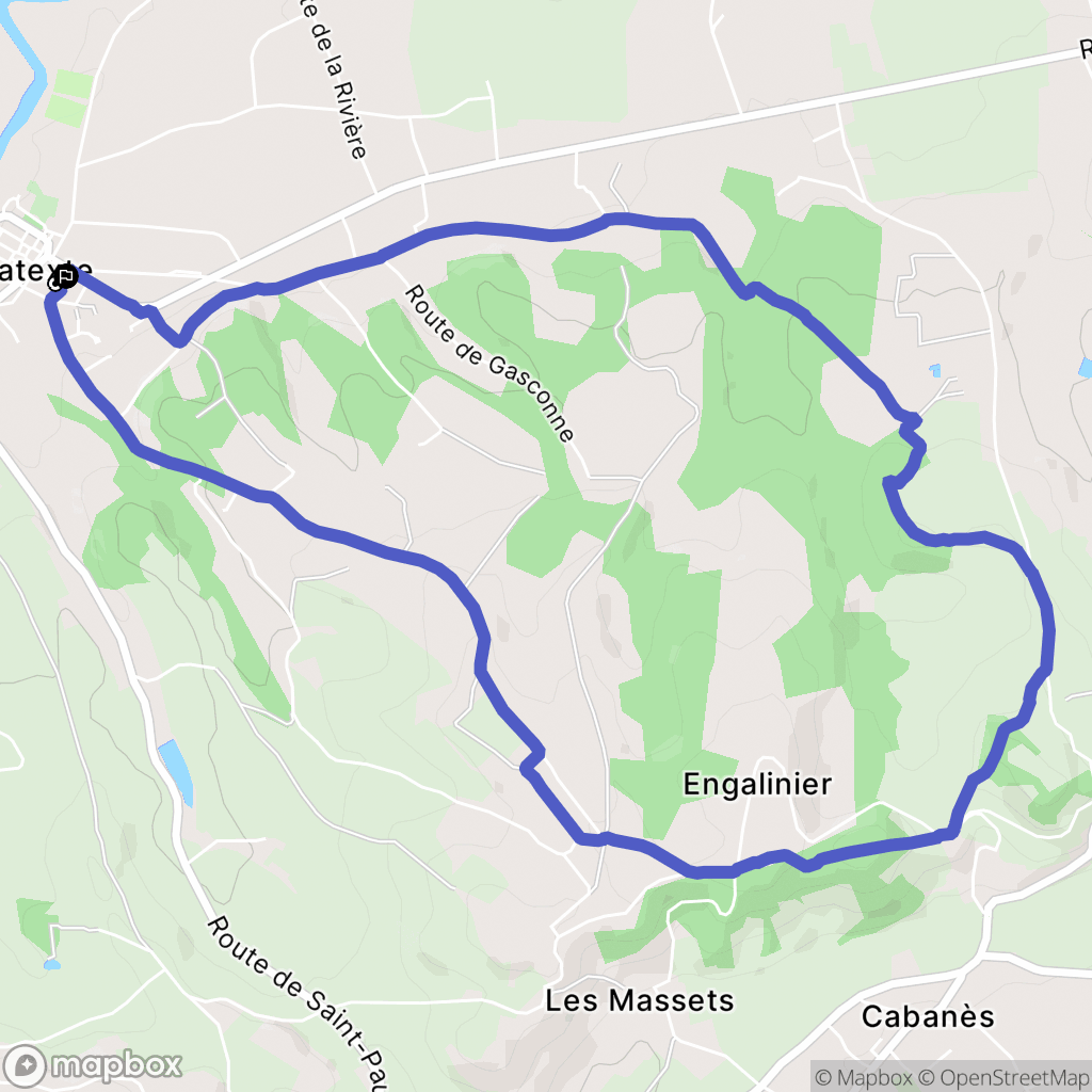Briatexte : carte du parcours de randonnée - France
