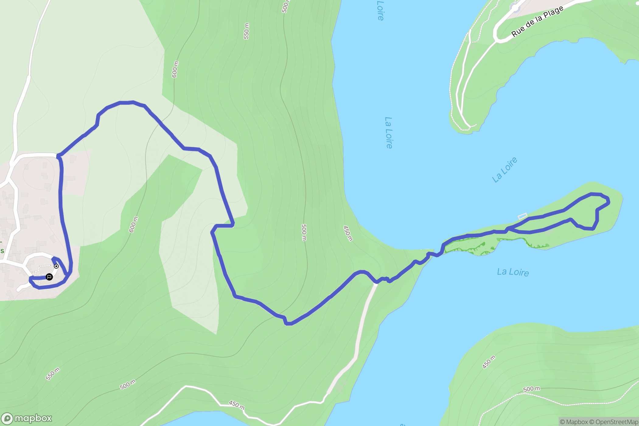 Chambles : carte du parcours de randonnée - France