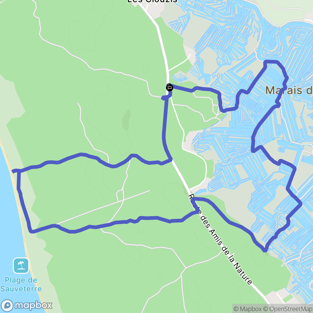 Les Sables-d'Olonne : carte du parcours de randonnée - France