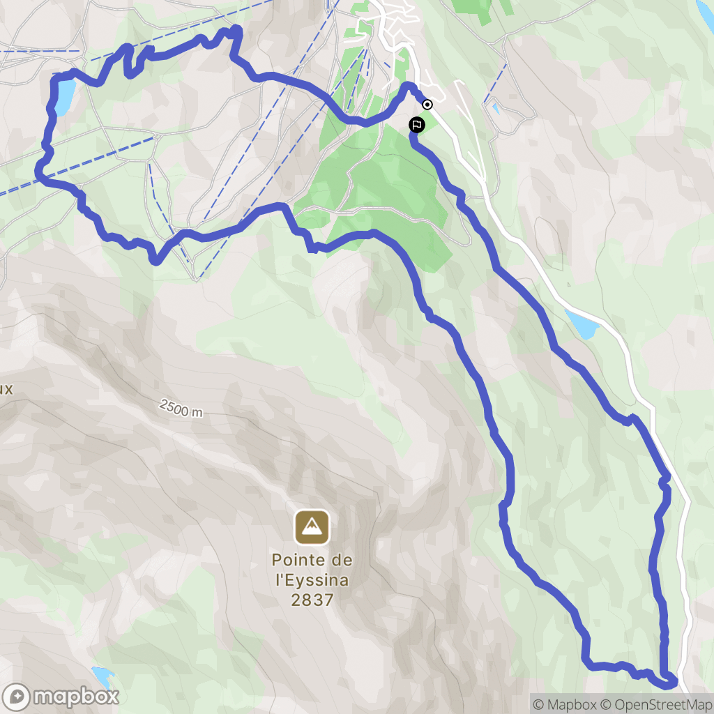 Vars : carte du parcours de randonnée - France
