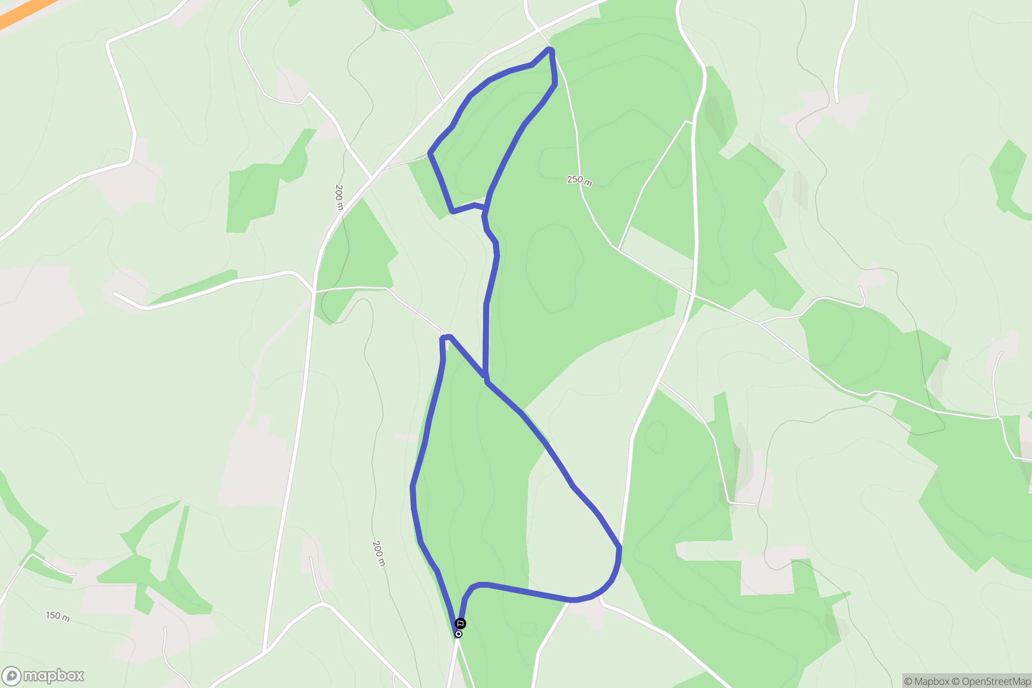 Courgenard : carte du parcours de randonnée - France