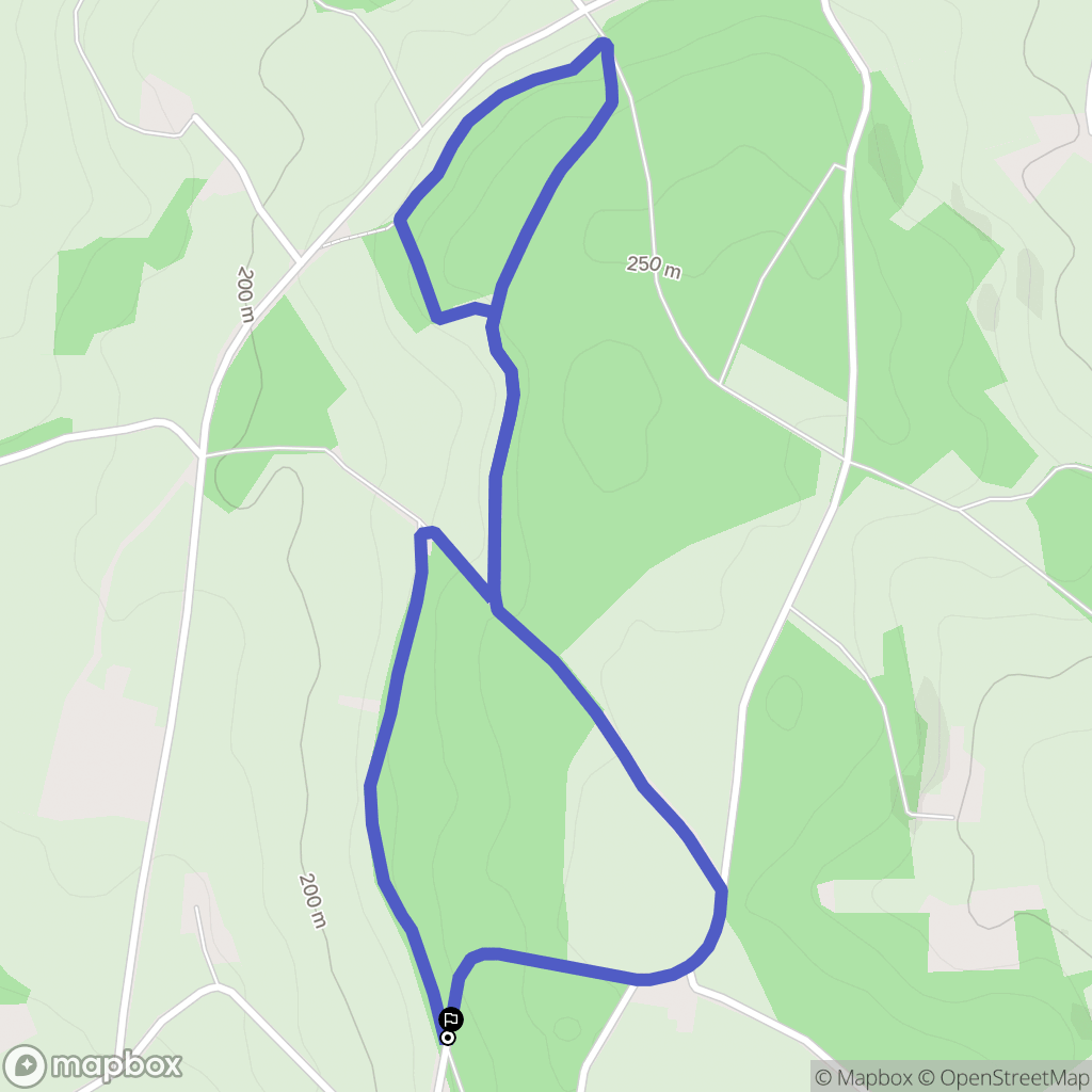 Courgenard : carte du parcours de randonnée - France