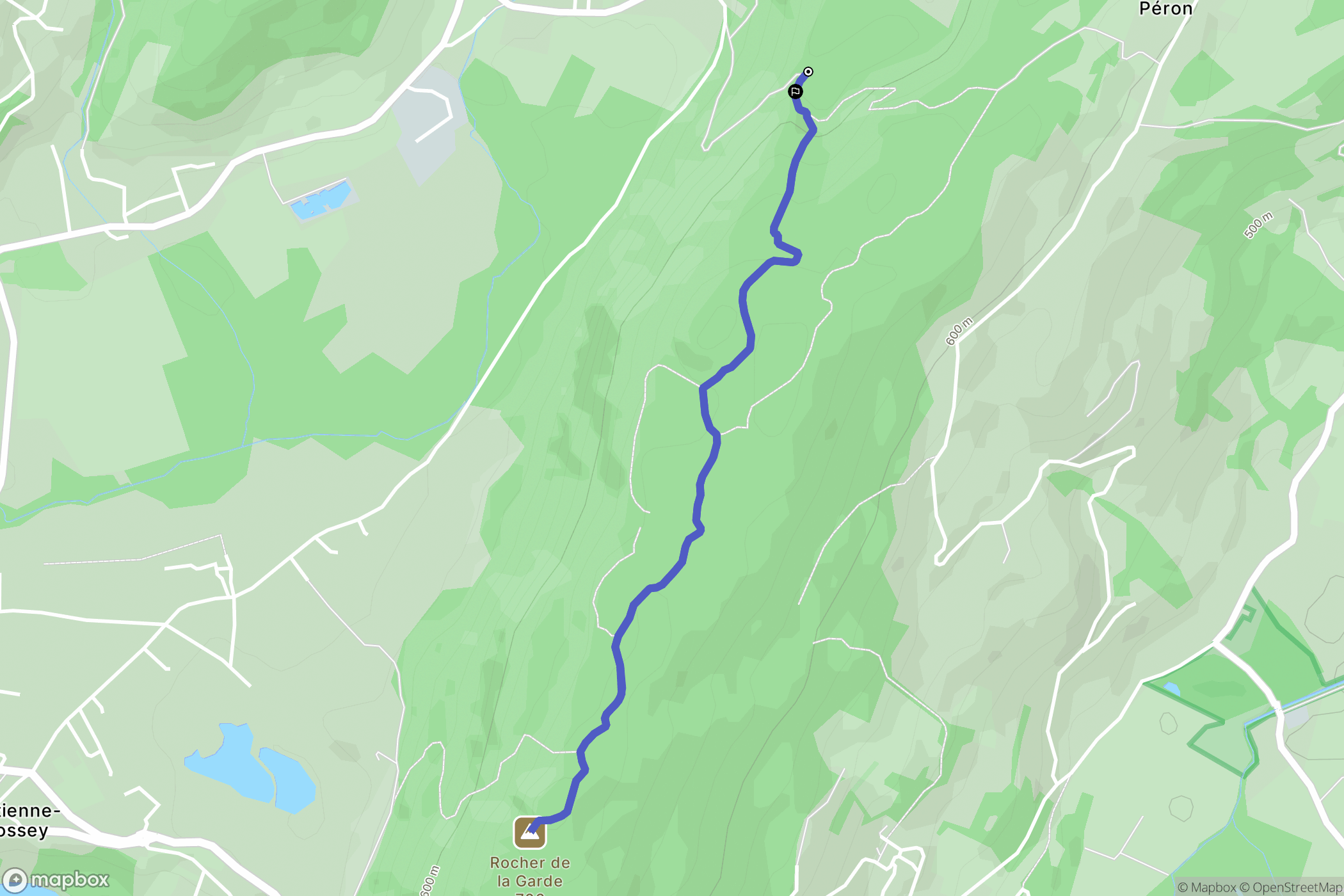 Saint-Aupre : carte du parcours de randonnée - France