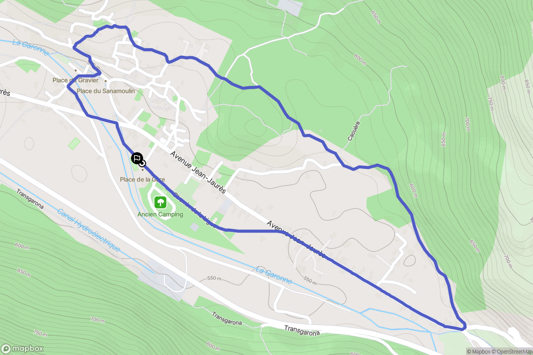 Fos : carte du parcours de randonnée - France