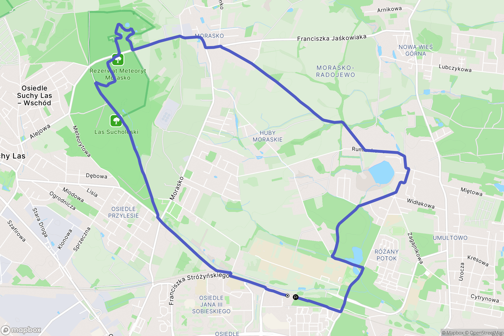 Poznań: mapa trasy - Poland