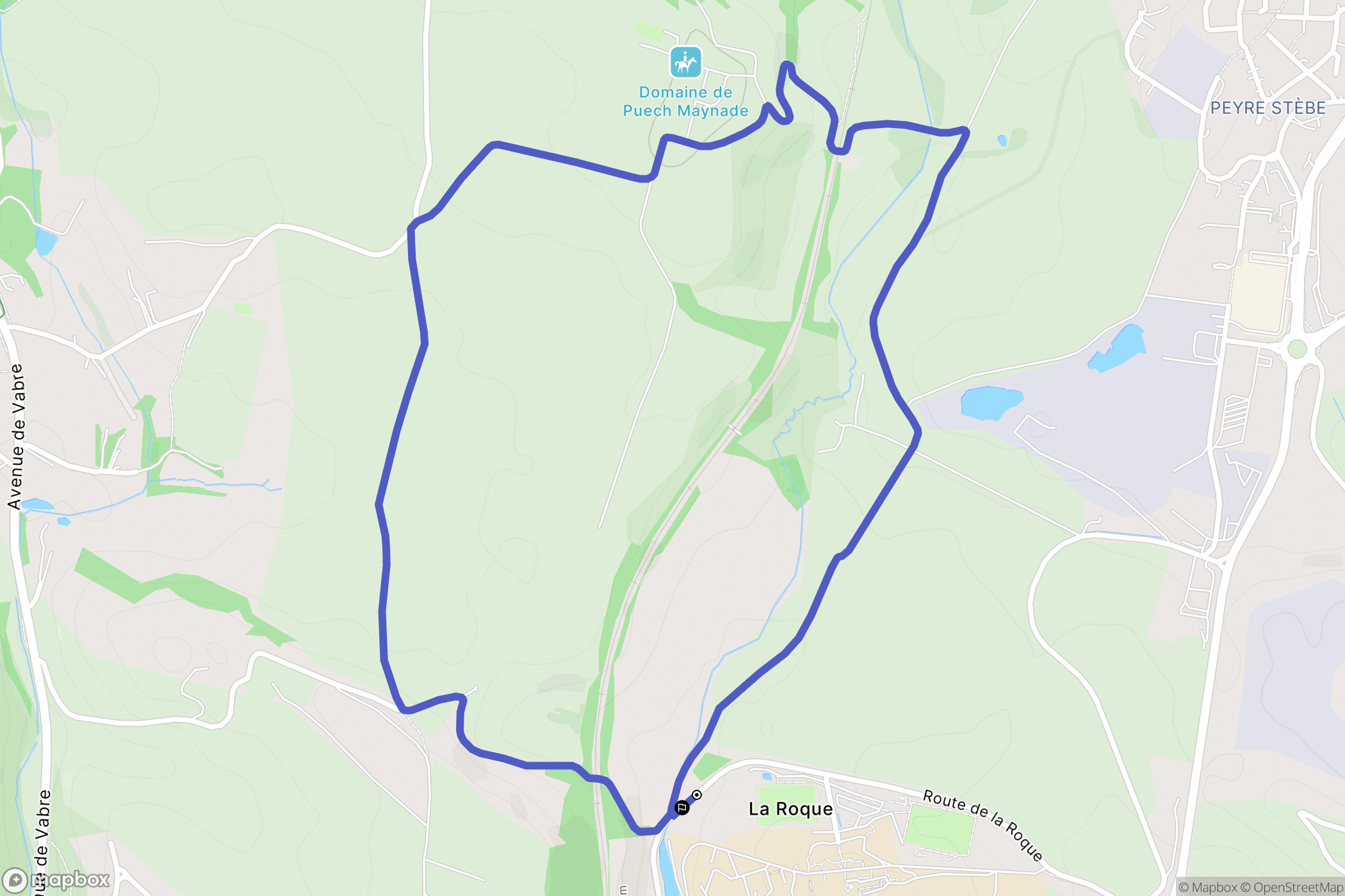 Onet-le-Château : carte du parcours de randonnée - France