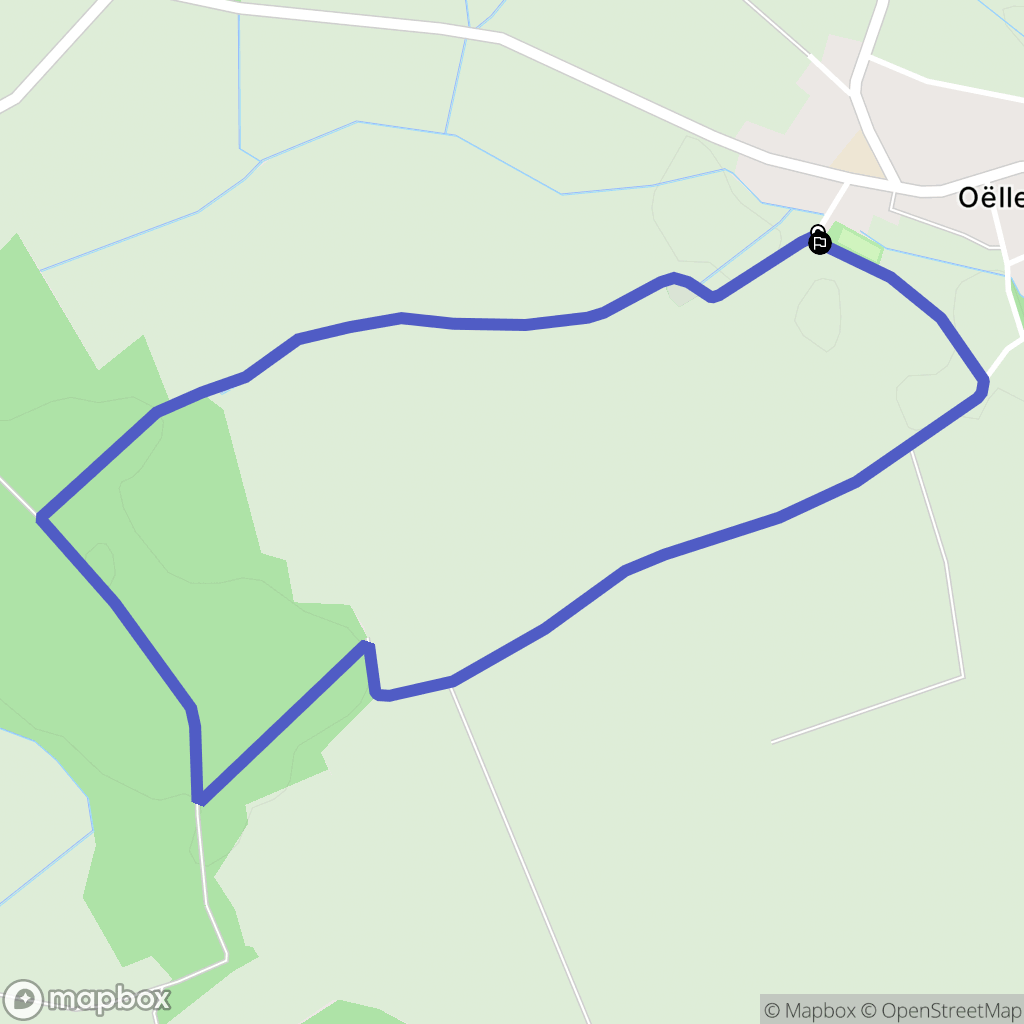 Oëlleville : carte du parcours de randonnée - France