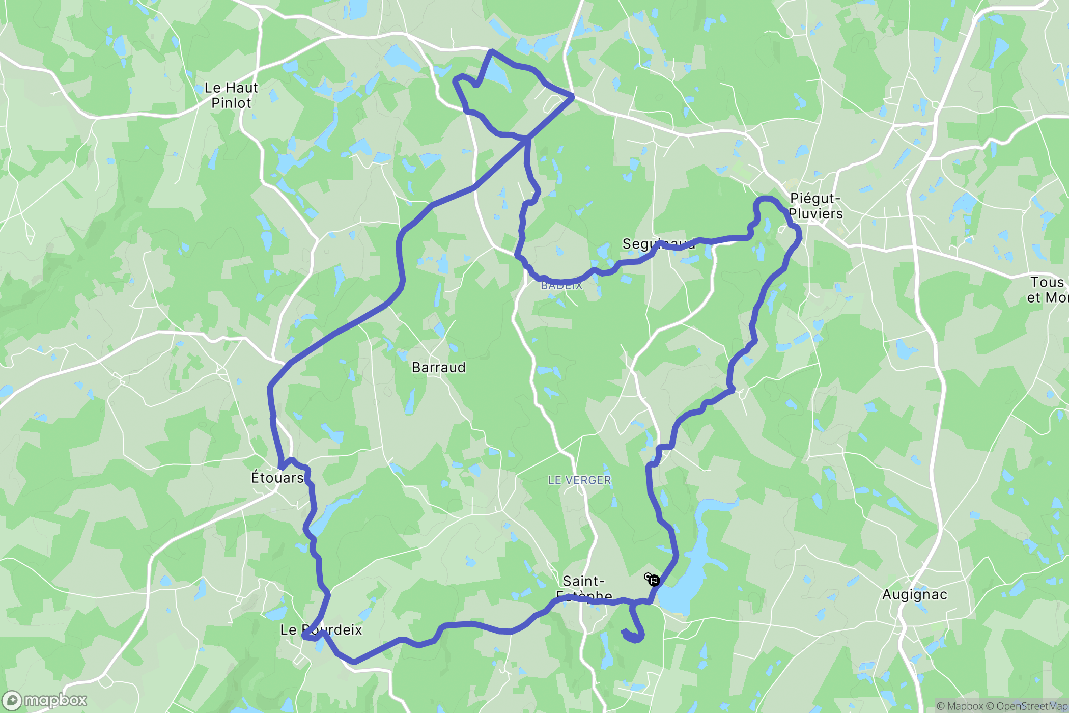 Saint-Estèphe : carte du parcours de randonnée - France