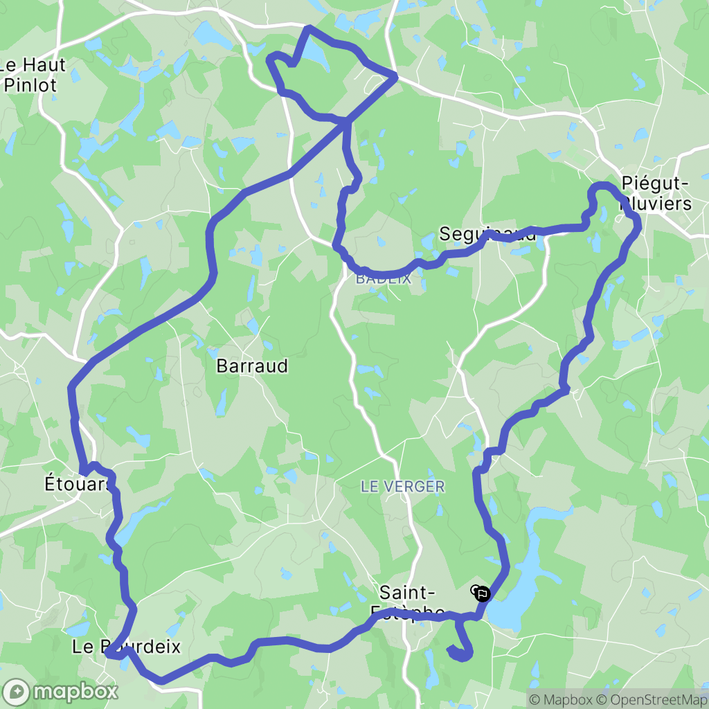 Saint-Estèphe : carte du parcours de randonnée - France