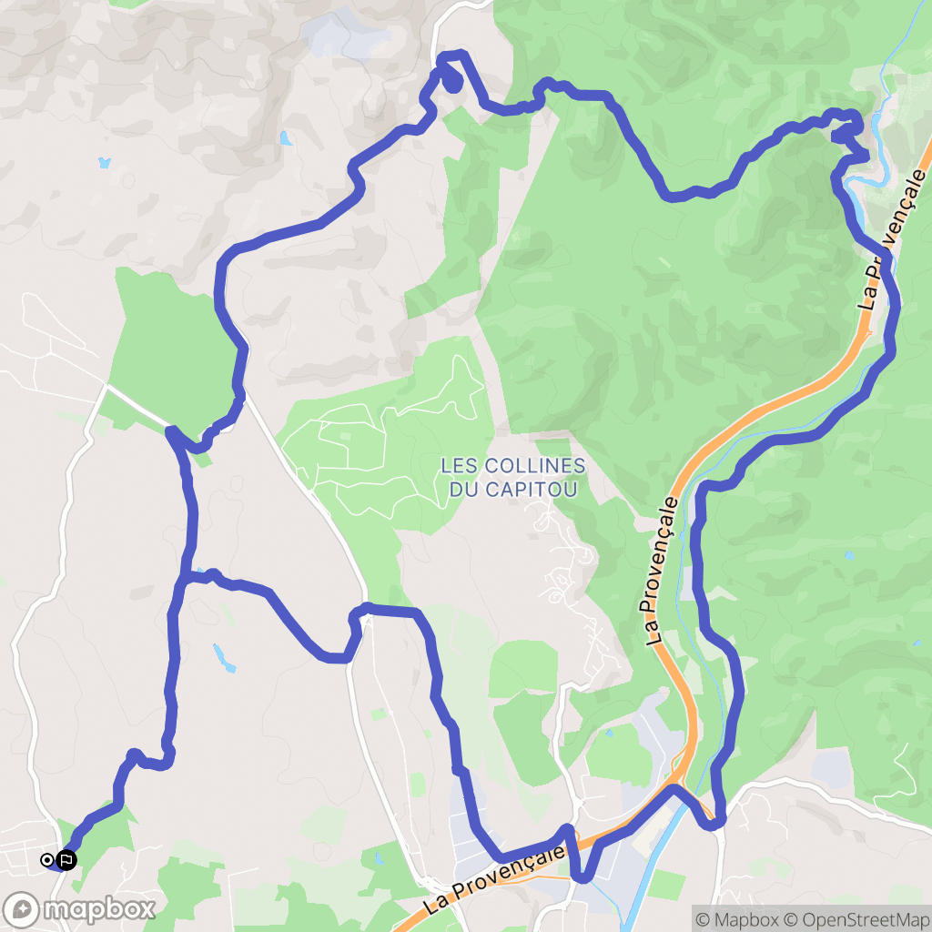 Puget-sur-Argens : carte du parcours de randonnée - France