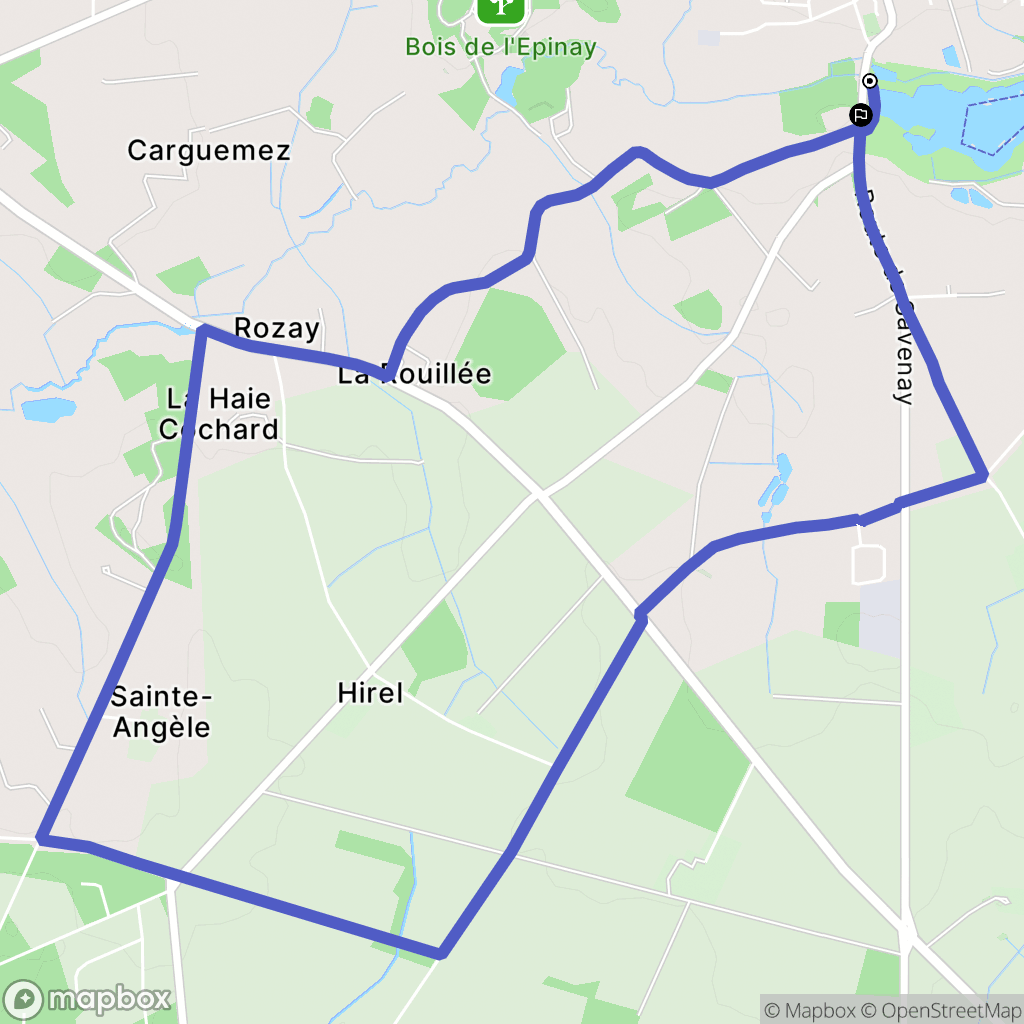 Plesse : carte du parcours de randonnée - France
