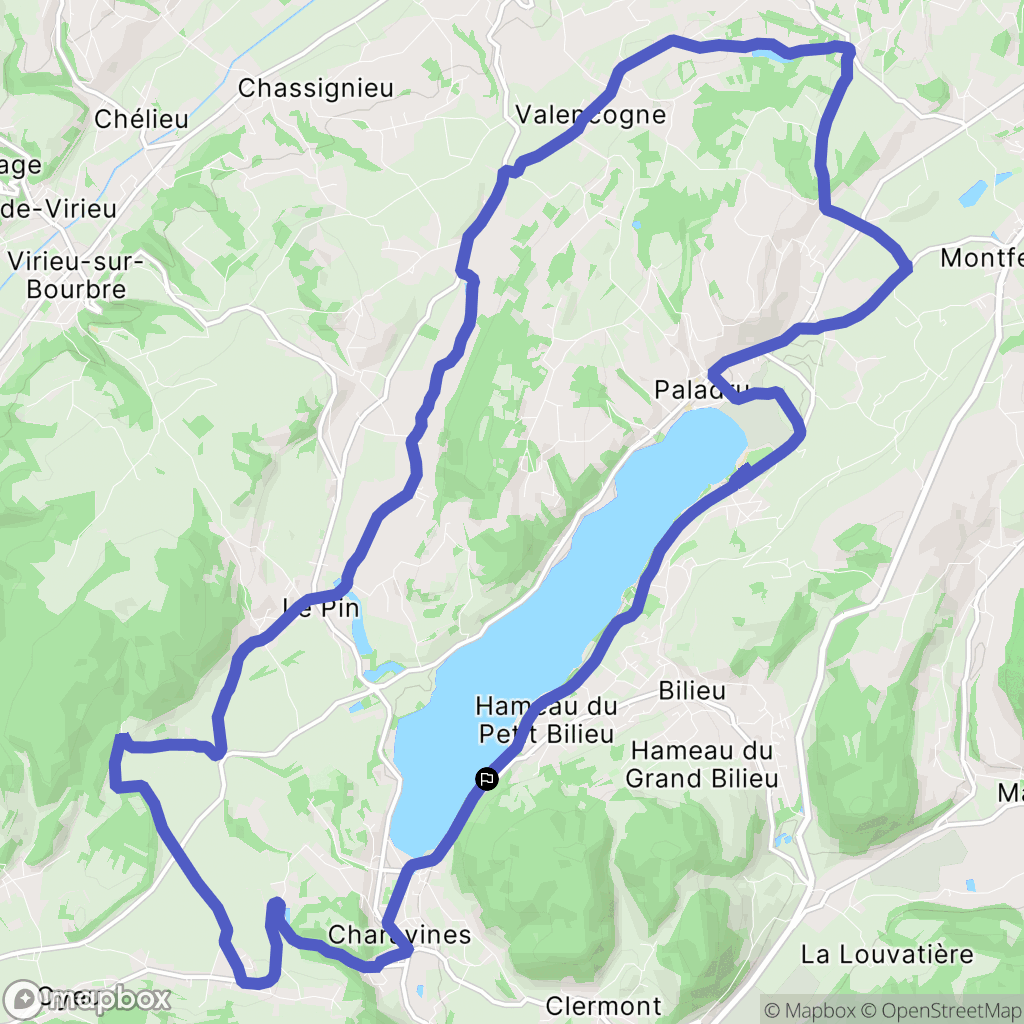 Bilieu : carte du parcours de randonnée - France