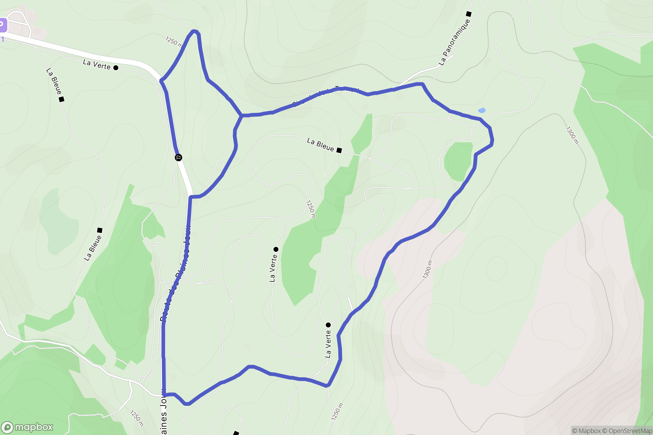 Onnion : carte du parcours de randonnée - France