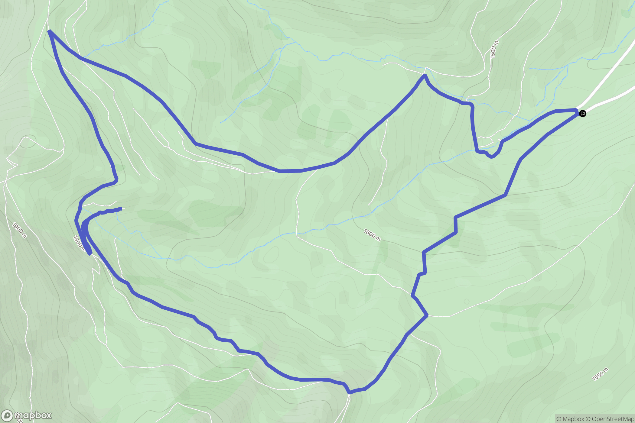 Ancizan : carte du parcours de randonnée - France
