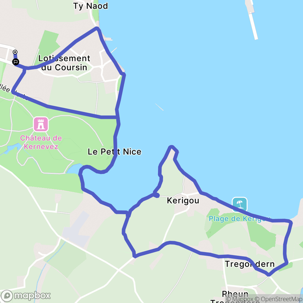 Saint-Pol-de-Léon : carte du parcours de randonnée - France