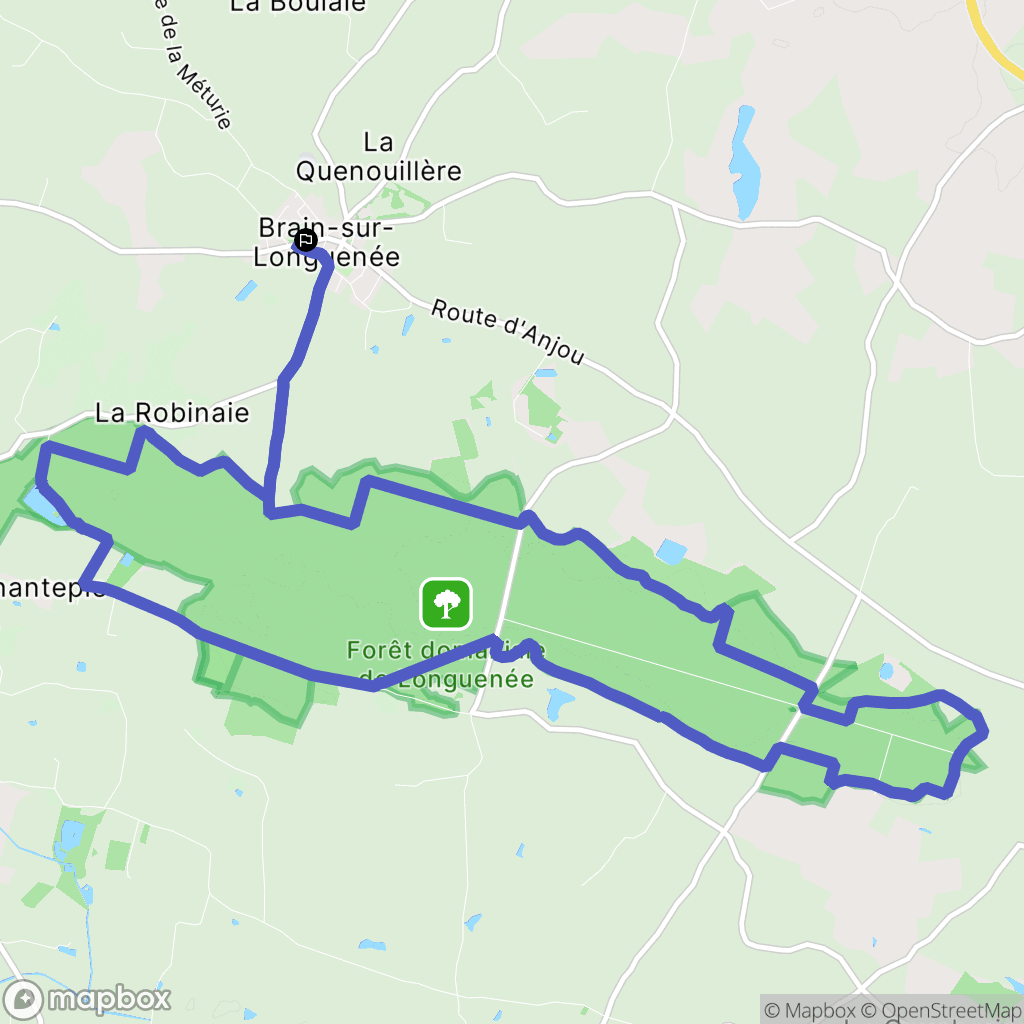 Erdre-en-Anjou : carte du parcours de randonnée - France