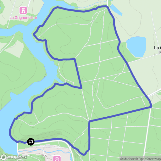 Mervent : carte du parcours de randonnée - France