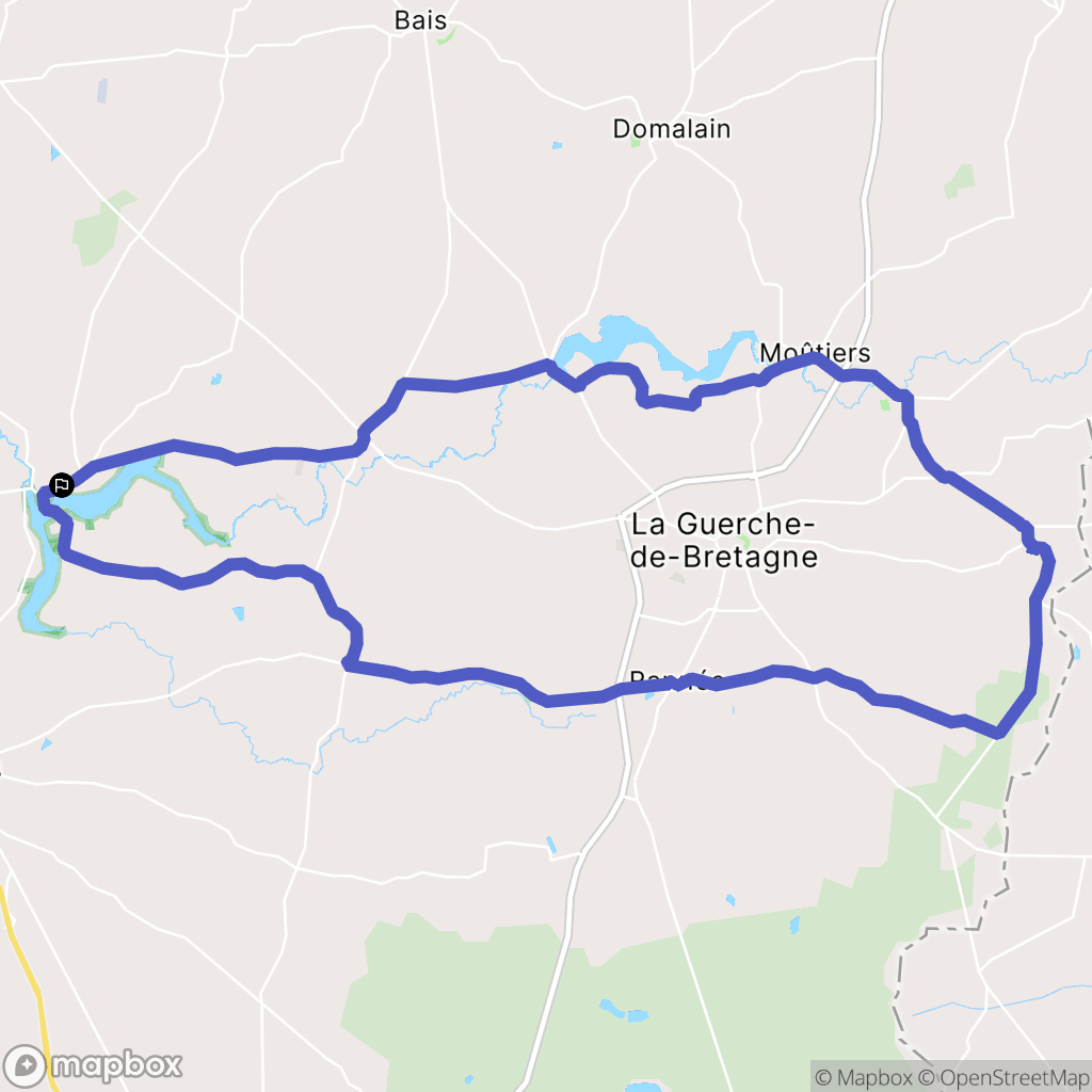 Marcillé-Robert : carte du parcours de randonnée - France