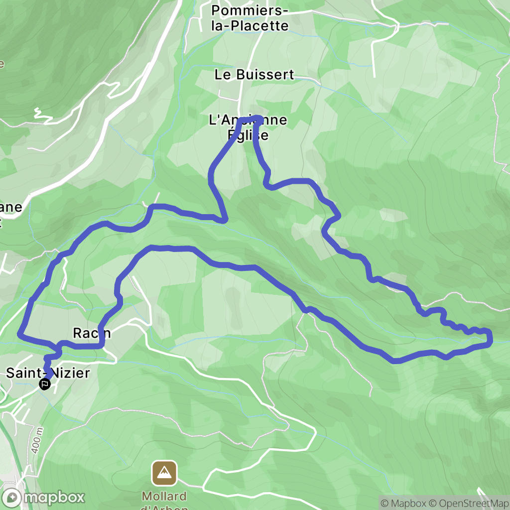 Voreppe : carte du parcours de randonnée - France