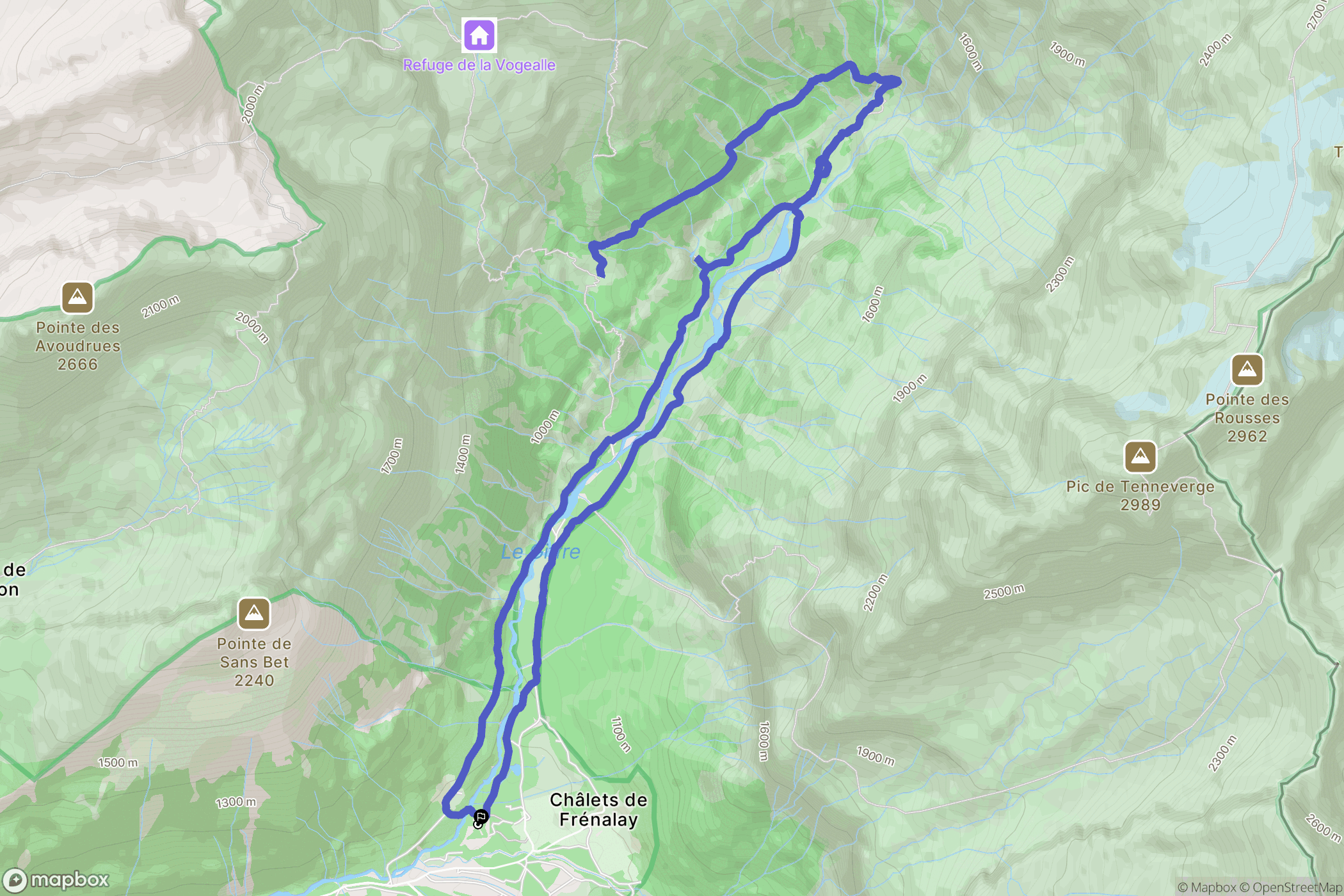 Sixt-Fer-à-Cheval : carte du parcours de randonnée - France