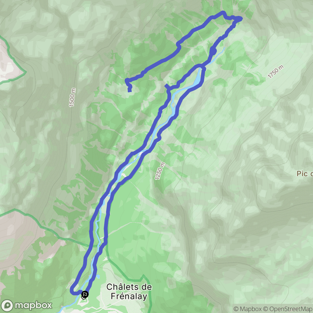 Sixt-Fer-à-Cheval : carte du parcours de randonnée - France