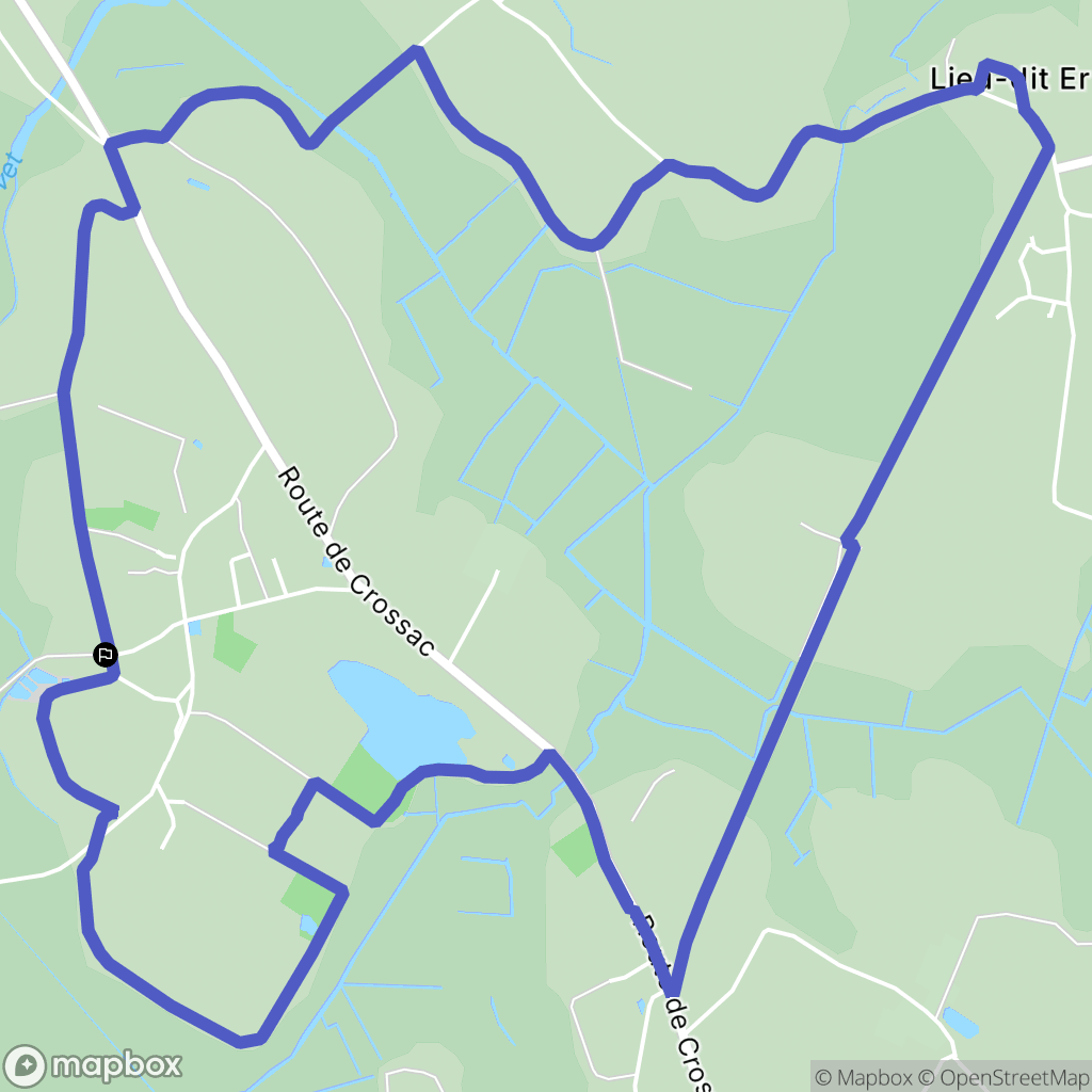 Donges : carte du parcours de randonnée - France