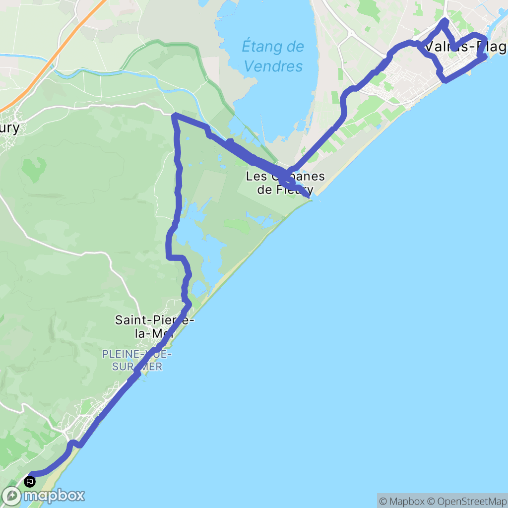 Narbonne : carte du parcours de randonnée - France