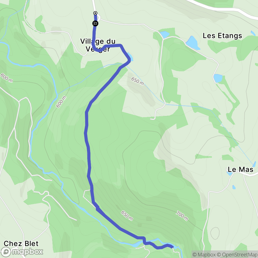Arfeuilles : carte du parcours de randonnée - France