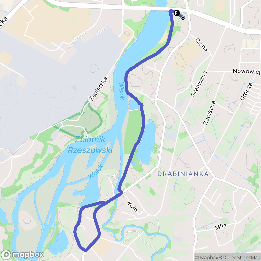 Rzeszów: mapa trasy - Poland