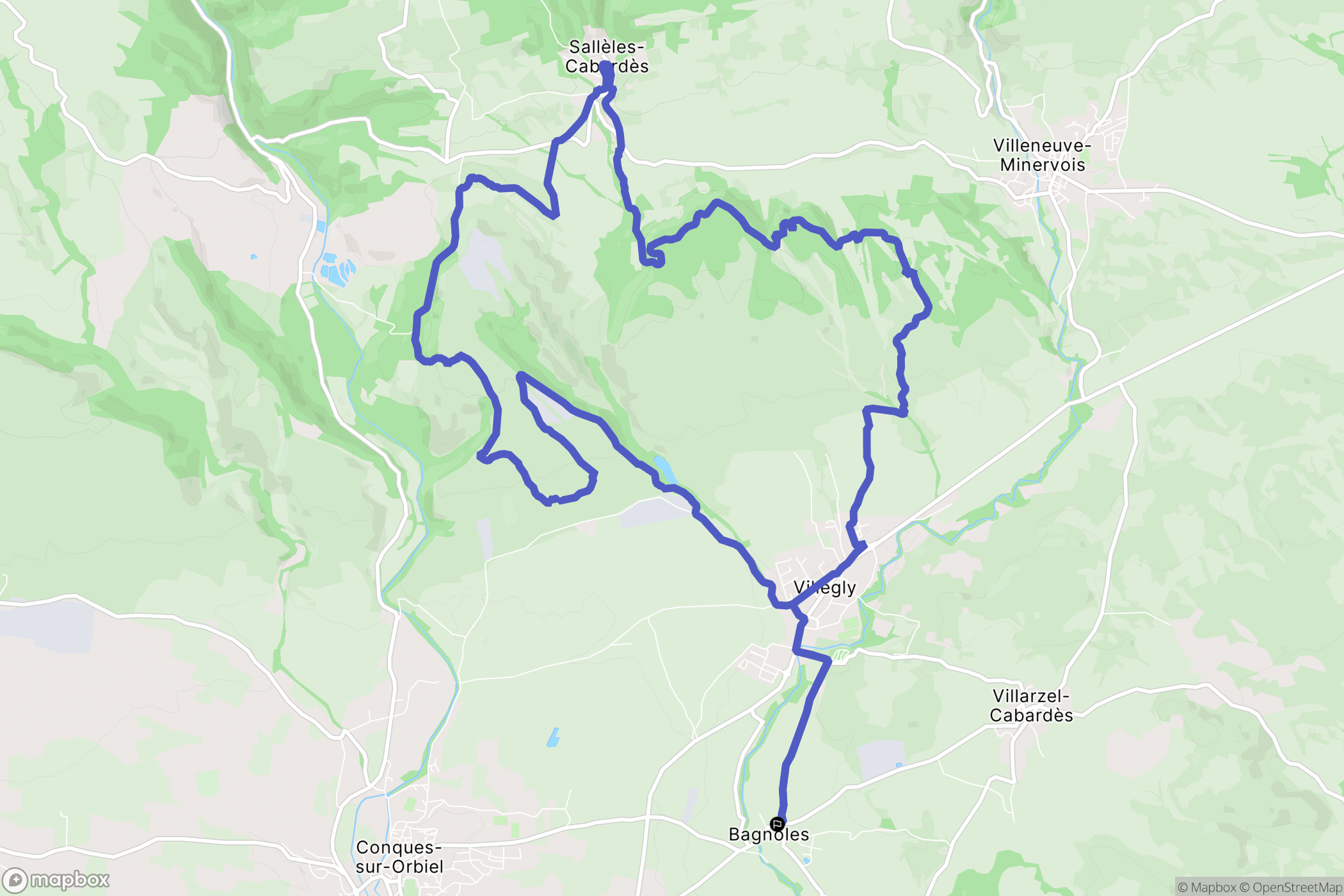 Bagnoles : carte du parcours de randonnée - France