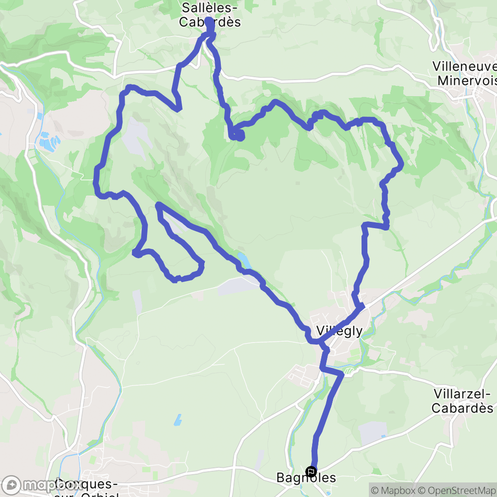 Bagnoles : carte du parcours de randonnée - France