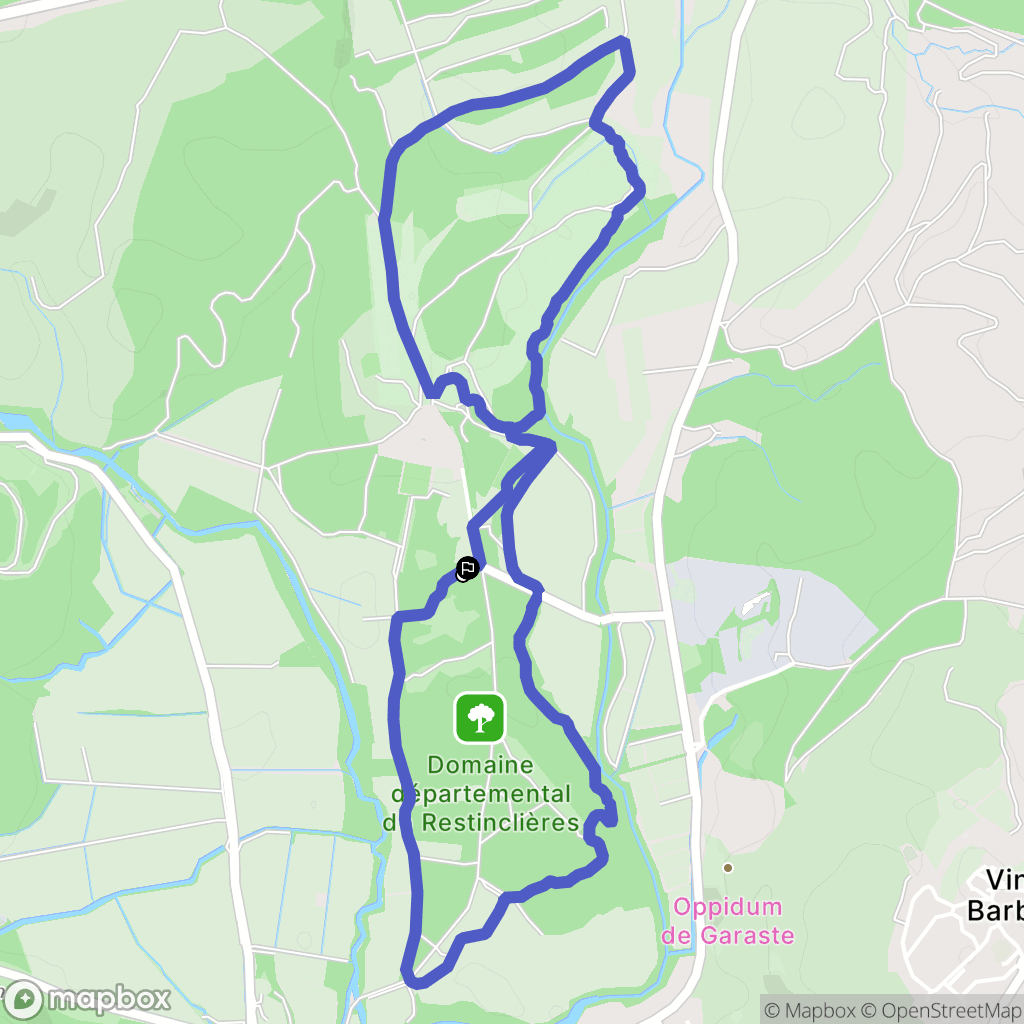 Prades-le-Lez : carte du parcours de randonnée - France
