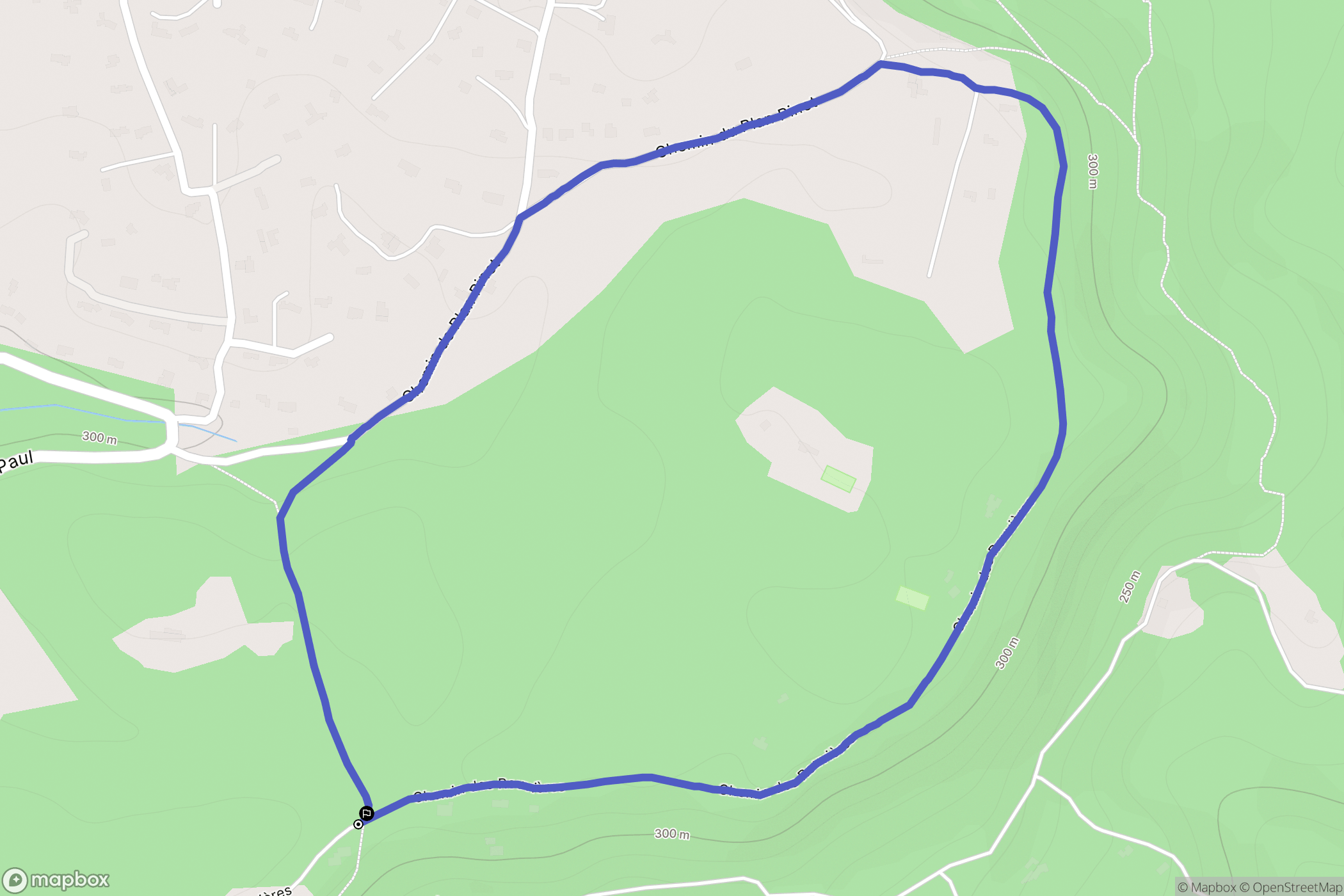 Bagnols-en-Forêt : carte du parcours de randonnée - France