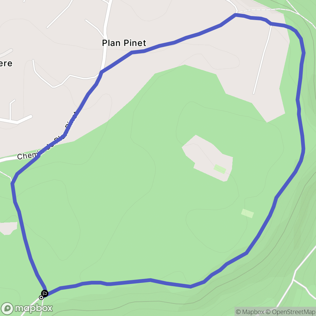 Bagnols-en-Forêt : carte du parcours de randonnée - France