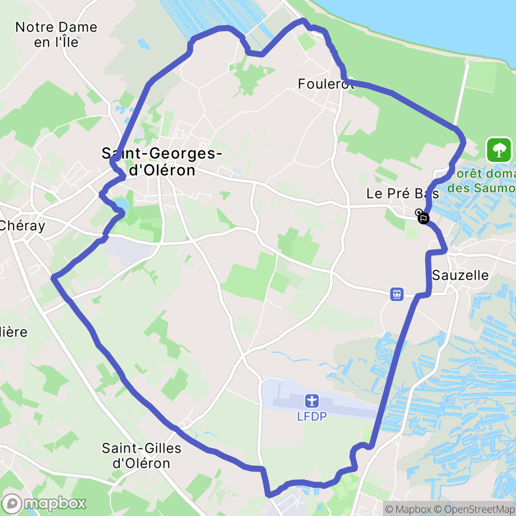 Saint-Georges-d'Oléron : carte du parcours de randonnée - France