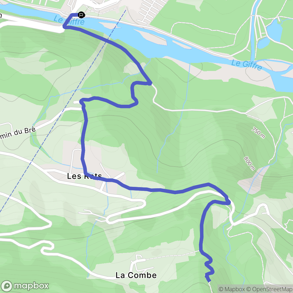 Samoëns : carte du parcours de randonnée - France