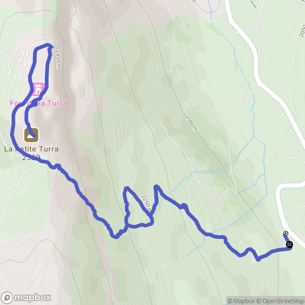 Val-Cenis : carte du parcours de randonnée - France