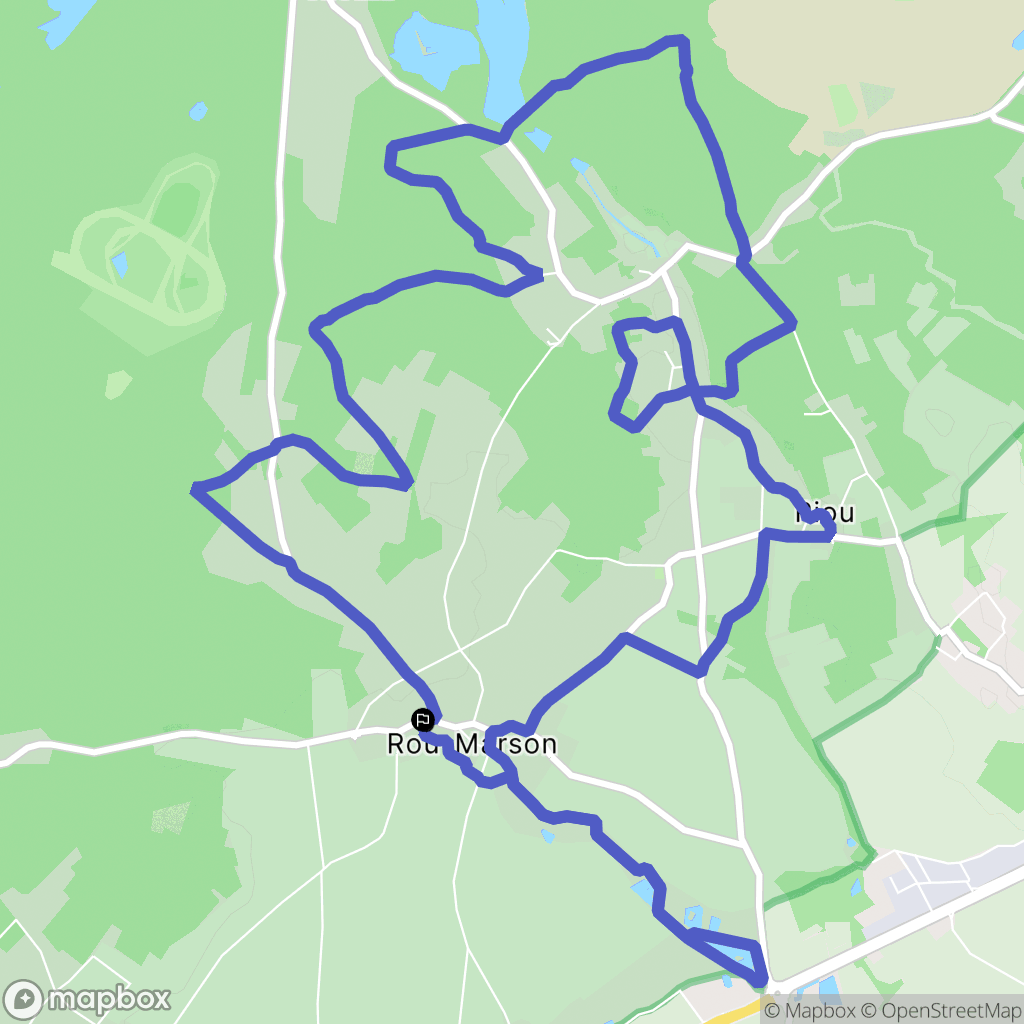 Rou-Marson : carte du parcours de randonnée - France