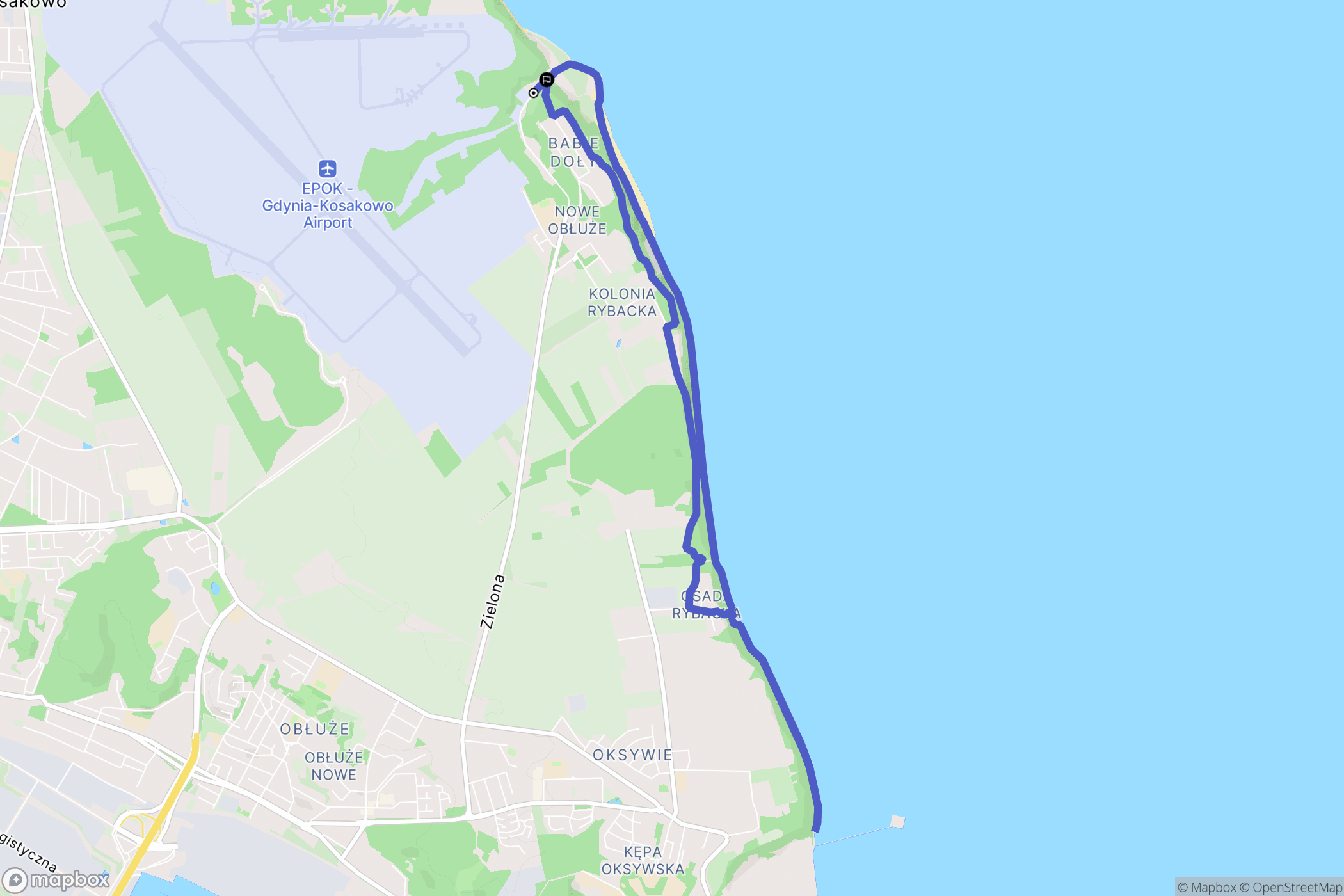 Gdynia: mapa trasy - Poland