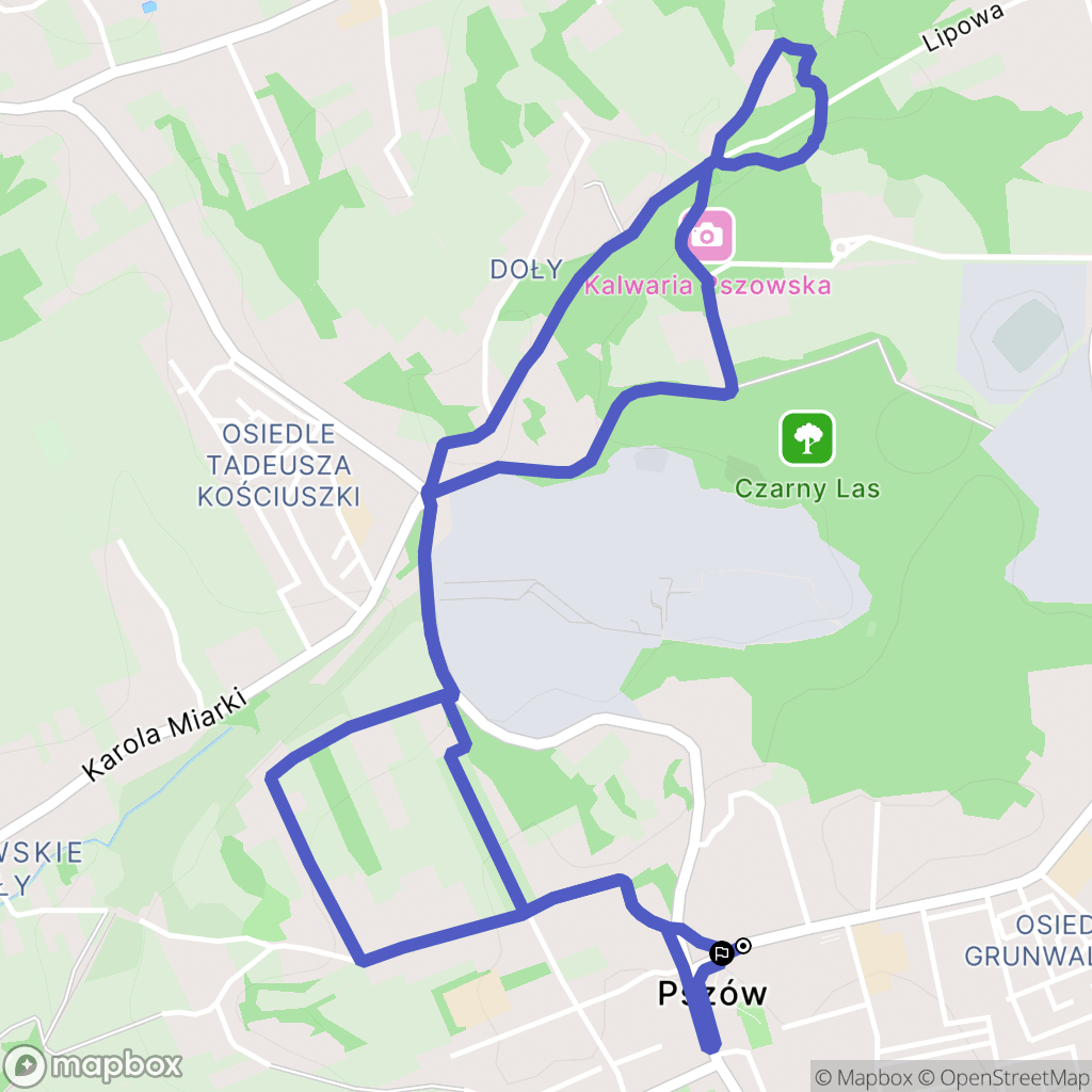 Pszów: mapa trasy - Poland