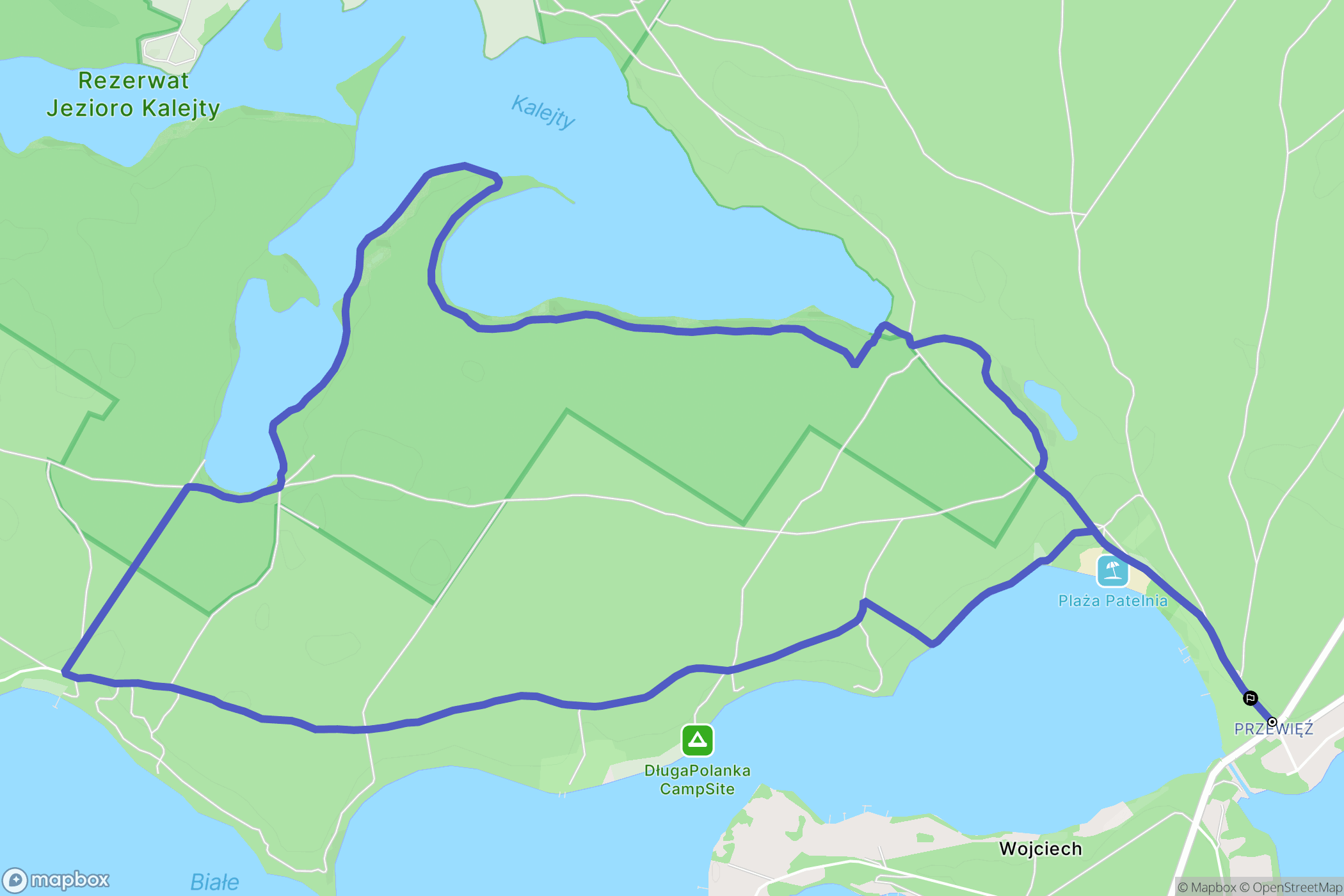 Przewięź: mapa trasy - Poland