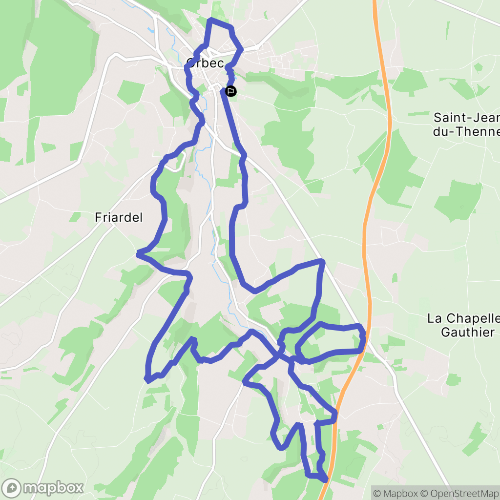 La Vespière-Friardel : carte du parcours de randonnée - France