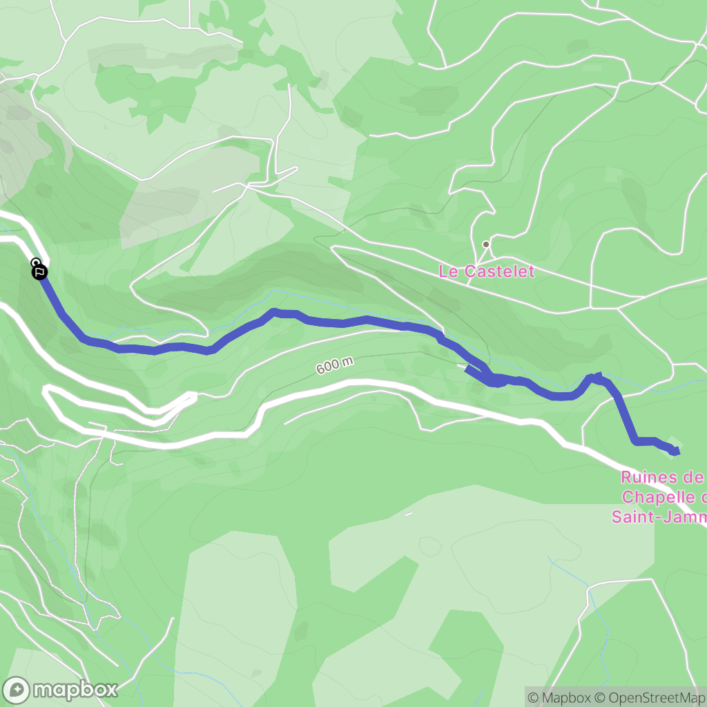 Sorèze : carte du parcours de randonnée - France