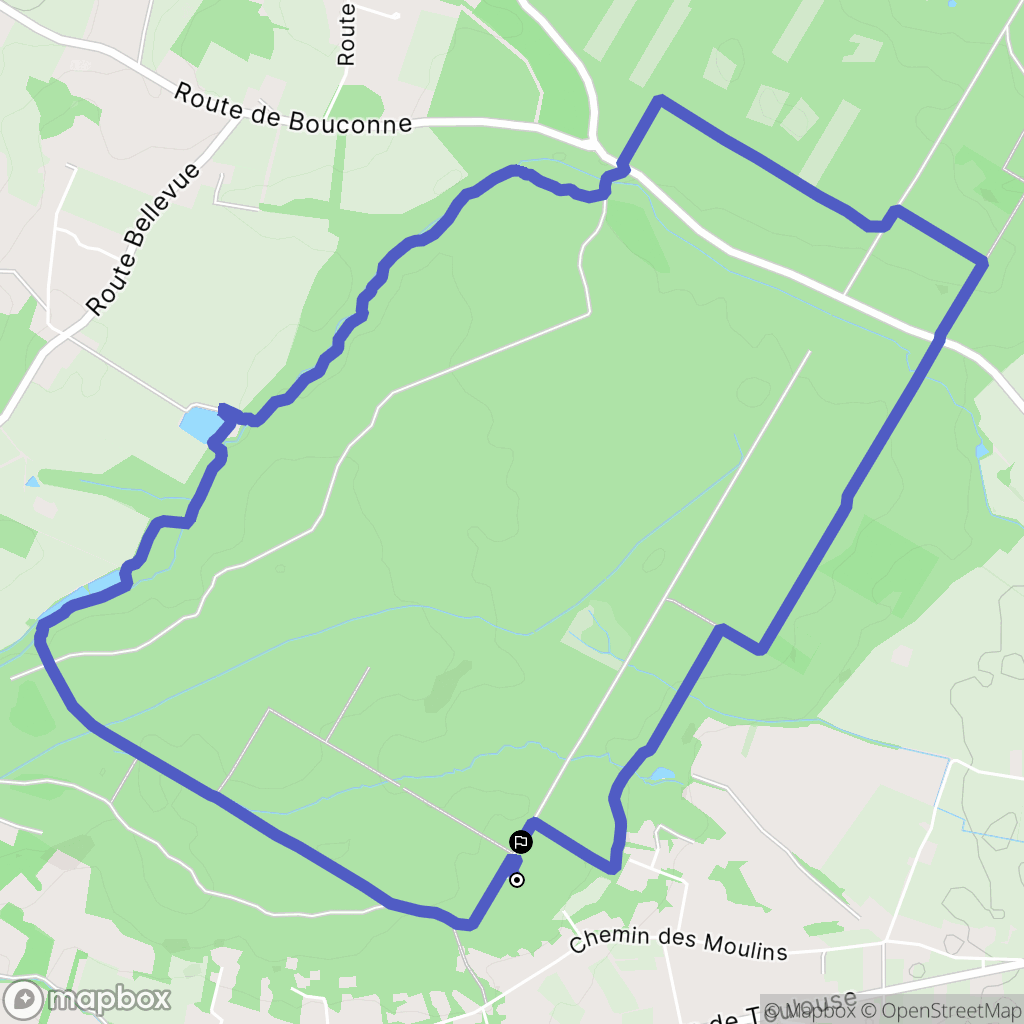 Pujaudran : carte du parcours de randonnée - France