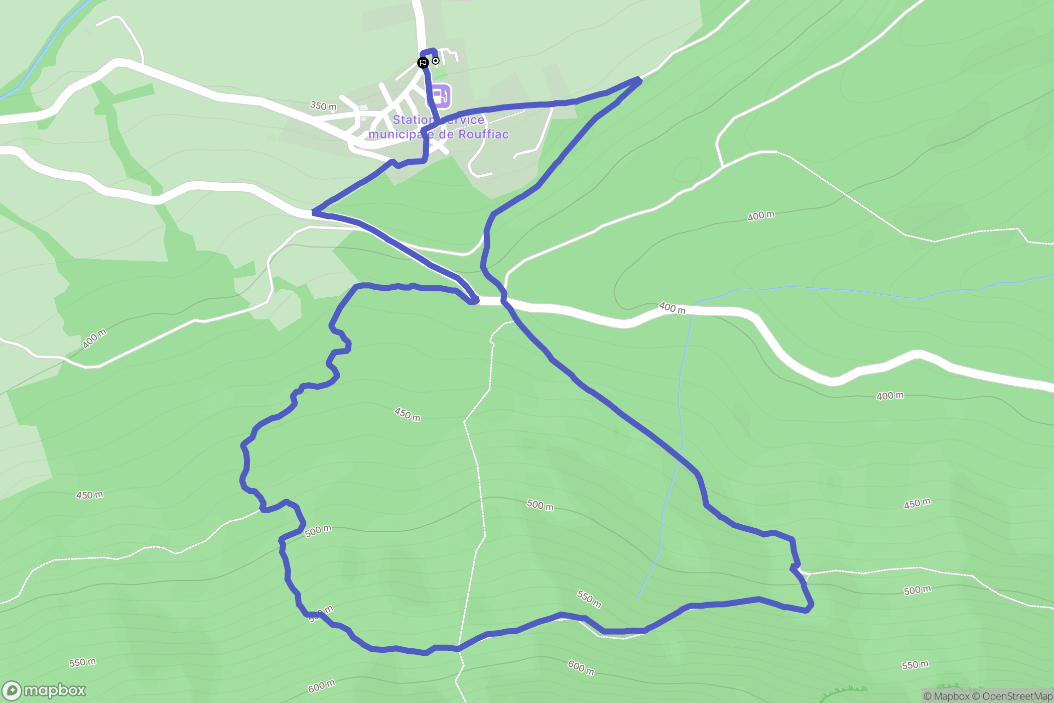 Rouffiac-des-Corbières : carte du parcours de randonnée - France