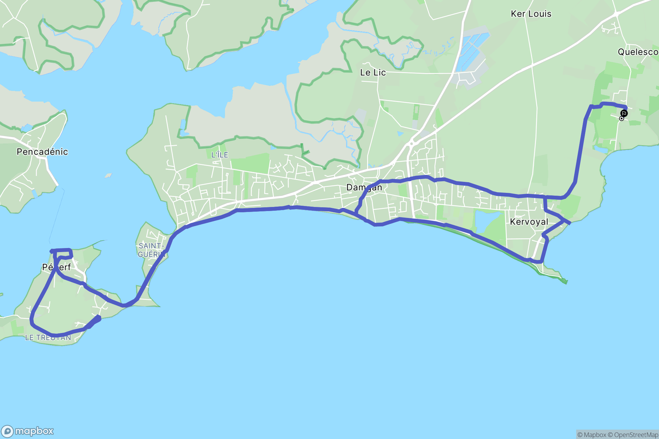 Ambon : carte du parcours de randonnée - France