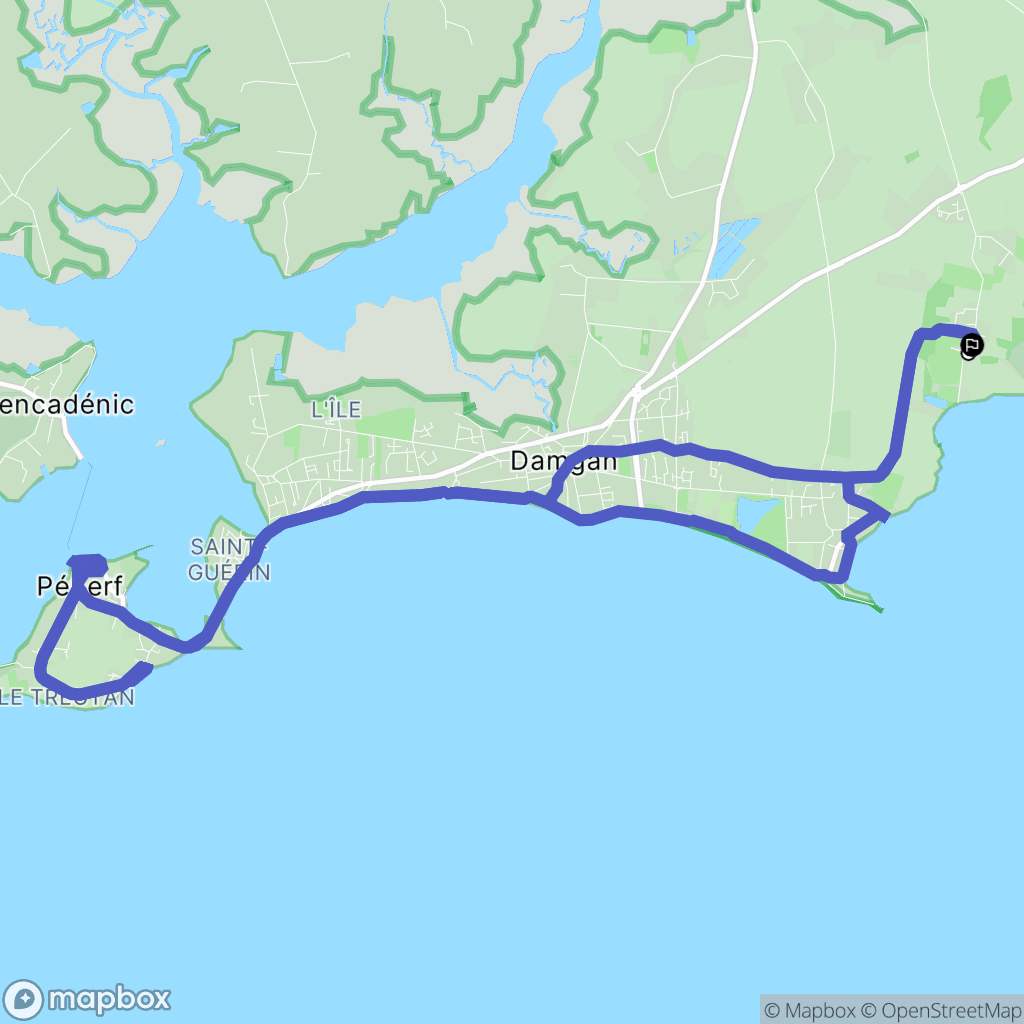 Ambon : carte du parcours de randonnée - France