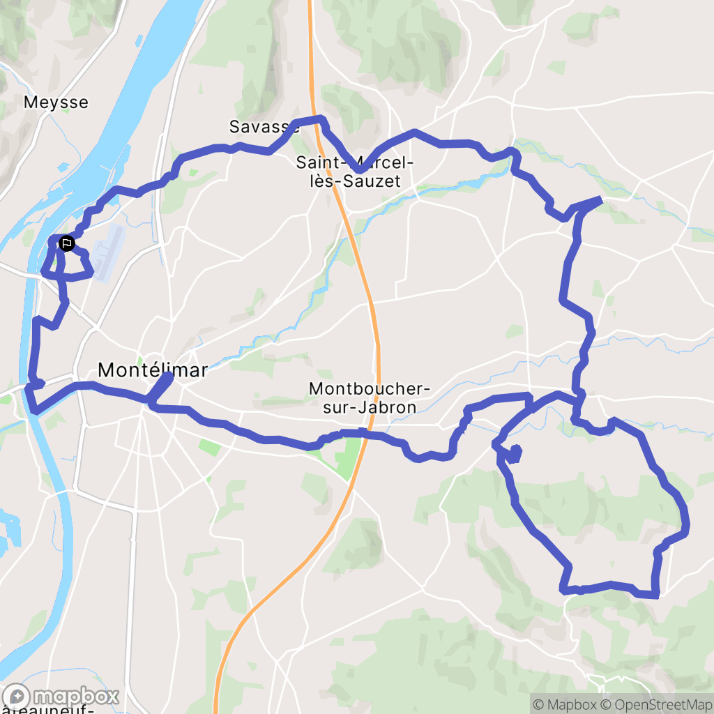 Ancone : carte du parcours de randonnée - France